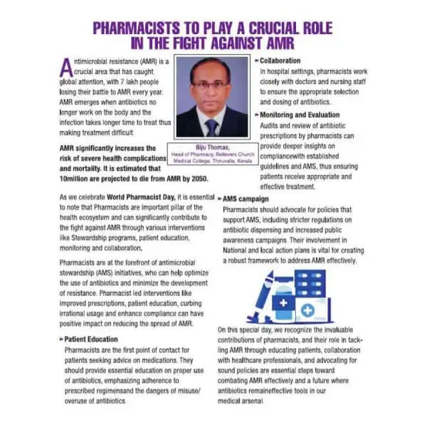 Pharmacists to play a crucial role in the fight against AMR